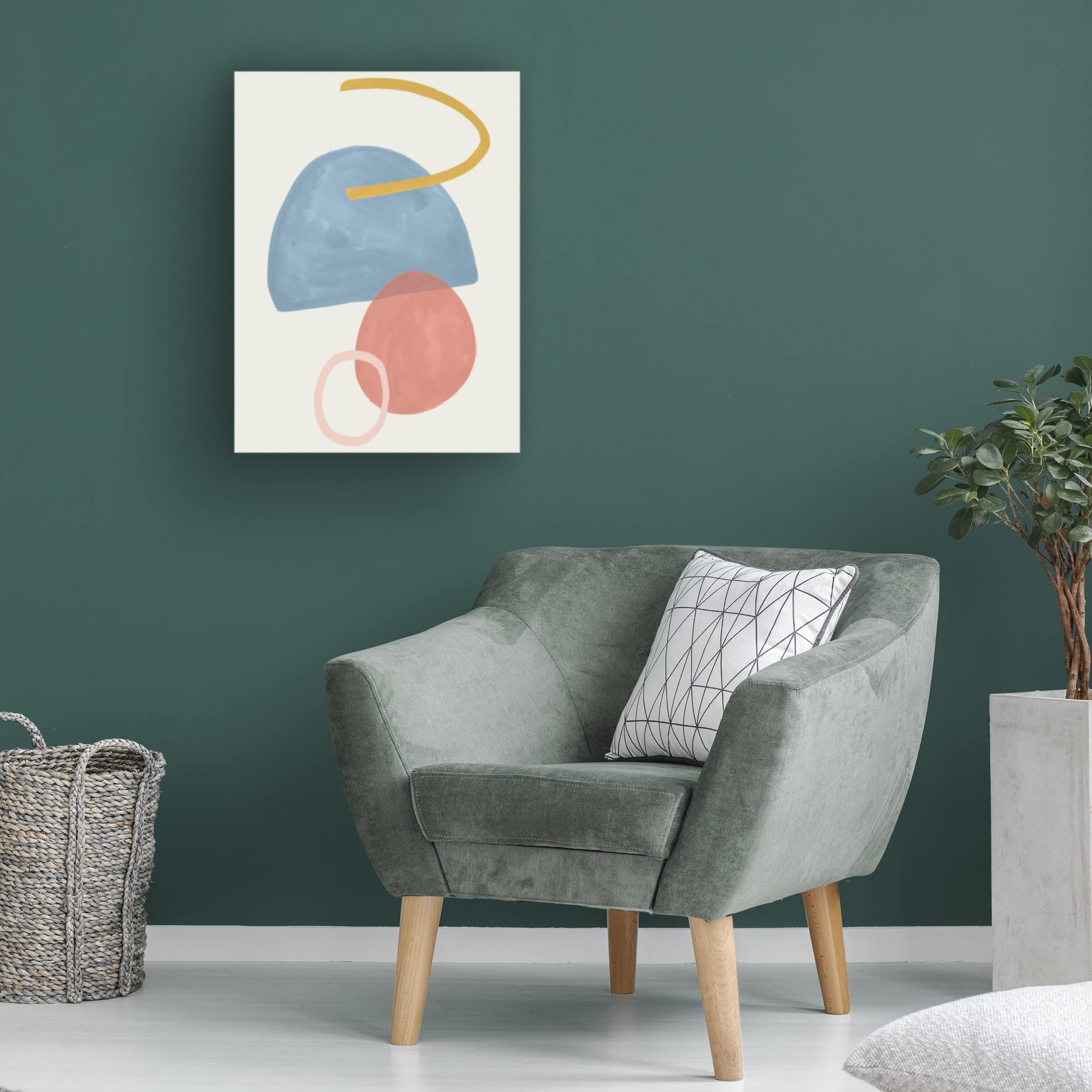 Victoria Borges 'Cirque IV' Canvas Wall Art Print - Modern Abstract Circus Painting for Living Room, Bedroom & Office Decor