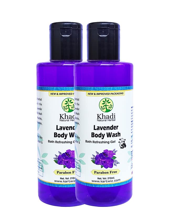 KARTWIZ Lavender Body Wash - Moisturizing & Refreshing Shower Gel for Dry Skin, 210ml (Pack of 2) - Perfect for Relaxing Bath & Stress Relief