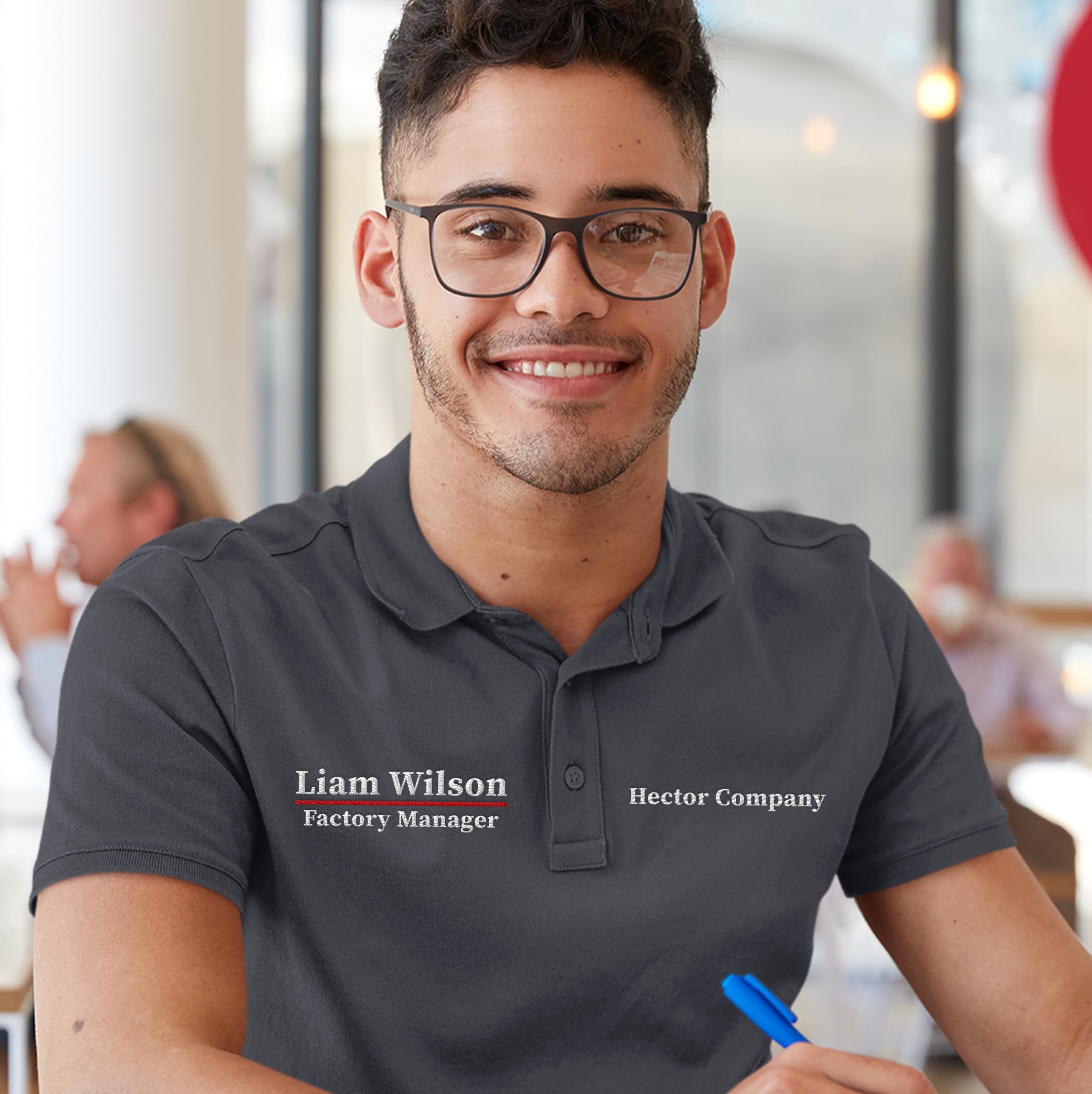 Custom Embroidered Men's Polo Shirts - Personalized Short Sleeve Golf Shirt with Name/Text - Perfect for Golf, Business Casual & Summer Outings