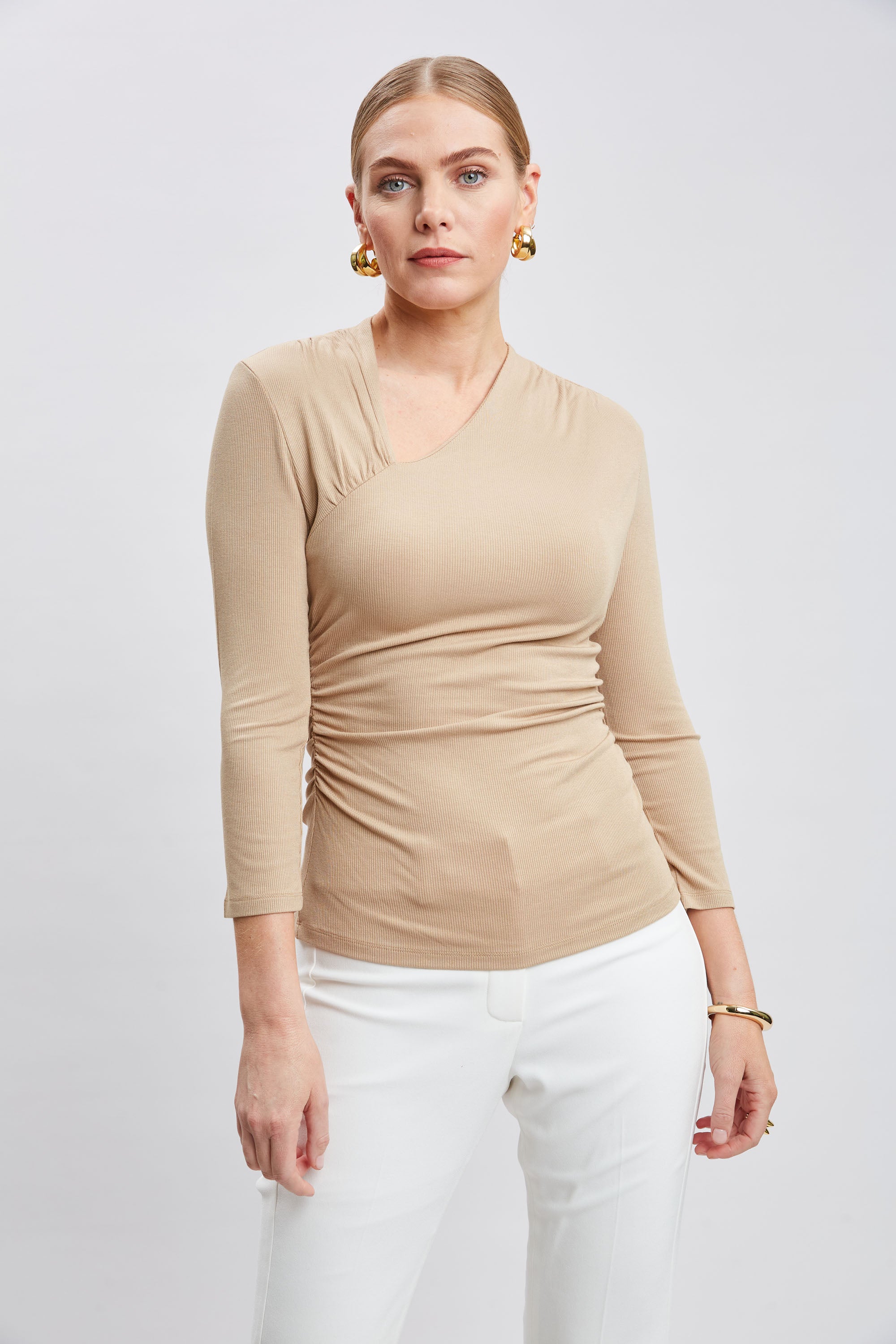 Asymmetric Rib Knit Sweater for Women - Trendy Off-Shoulder Pullover for Fall & Winter - Perfect for Casual Outings, Date Nights, and Office Wear