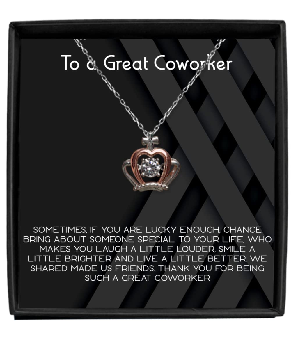 Zapbest Crown Pendant Necklace - Elegant Coworker Gift for Birthday, Farewell & Appreciation | Perfect for Office Parties, Team Celebrations & Professional Milestones