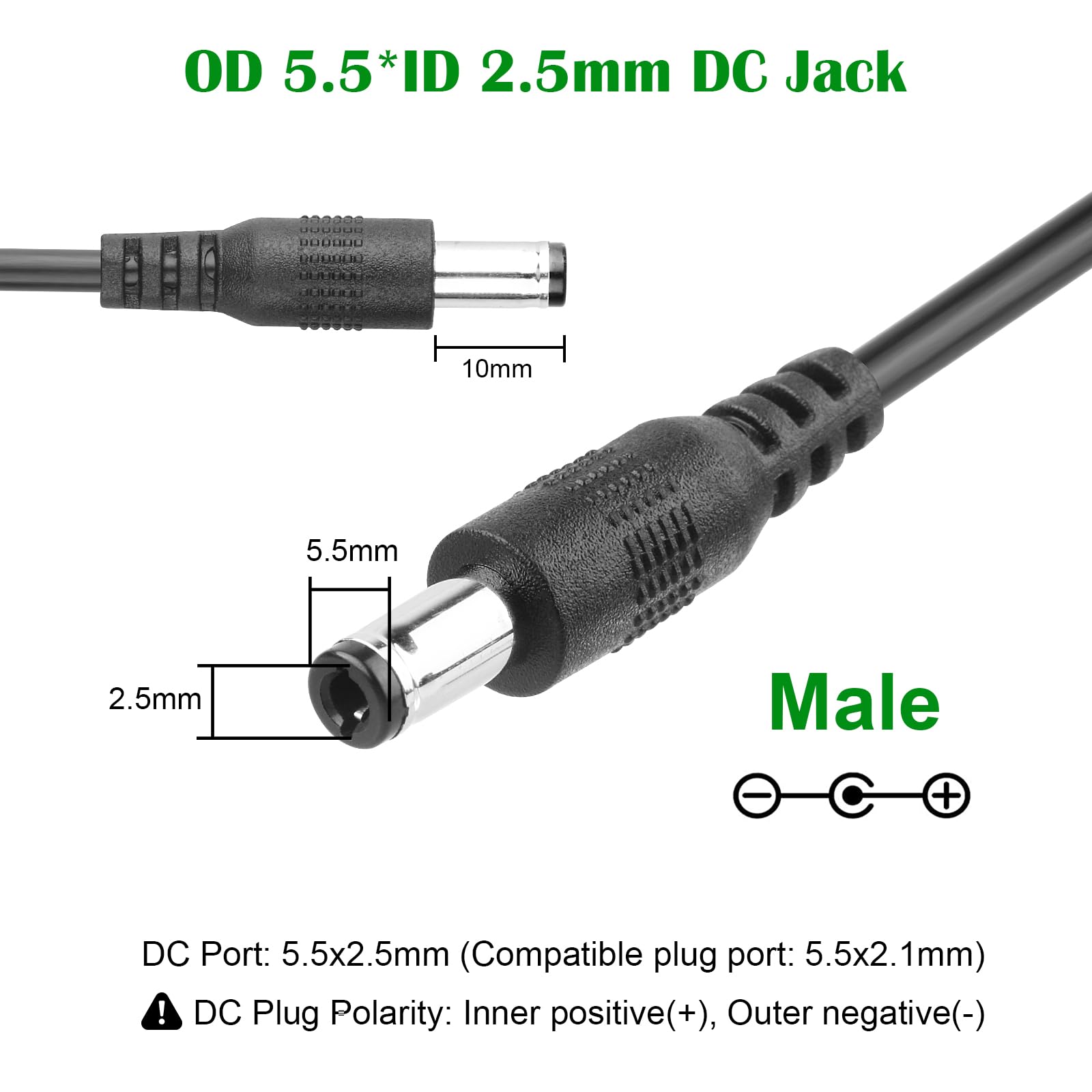 12V 2A Power Adapter 24W AC 100-240V to DC 12V Converter with 6.6FT UK Plug - Universal Power Supply for LED Strip Lights, Router, DVR, NVR, IP Camera, CCTV Security System - Perfect for Home & Office Electronics