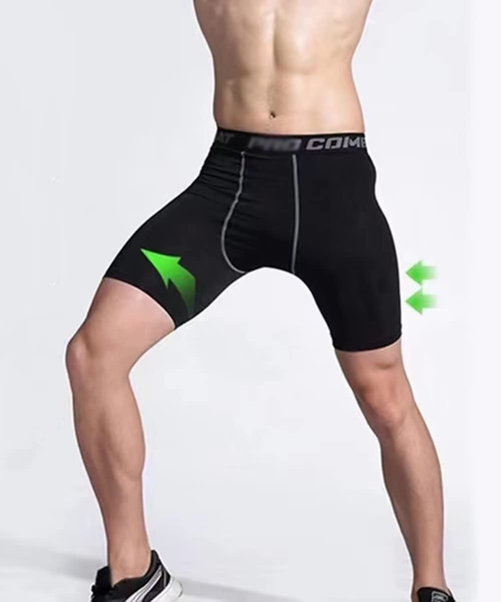 **Men's 5-Pack Gym Shorts - Quick Dry Running Shorts, Compression Sport Shorts, Anti-Chafing Underwear & Cycling Tights for Workout, Training & Outdoor Activities**