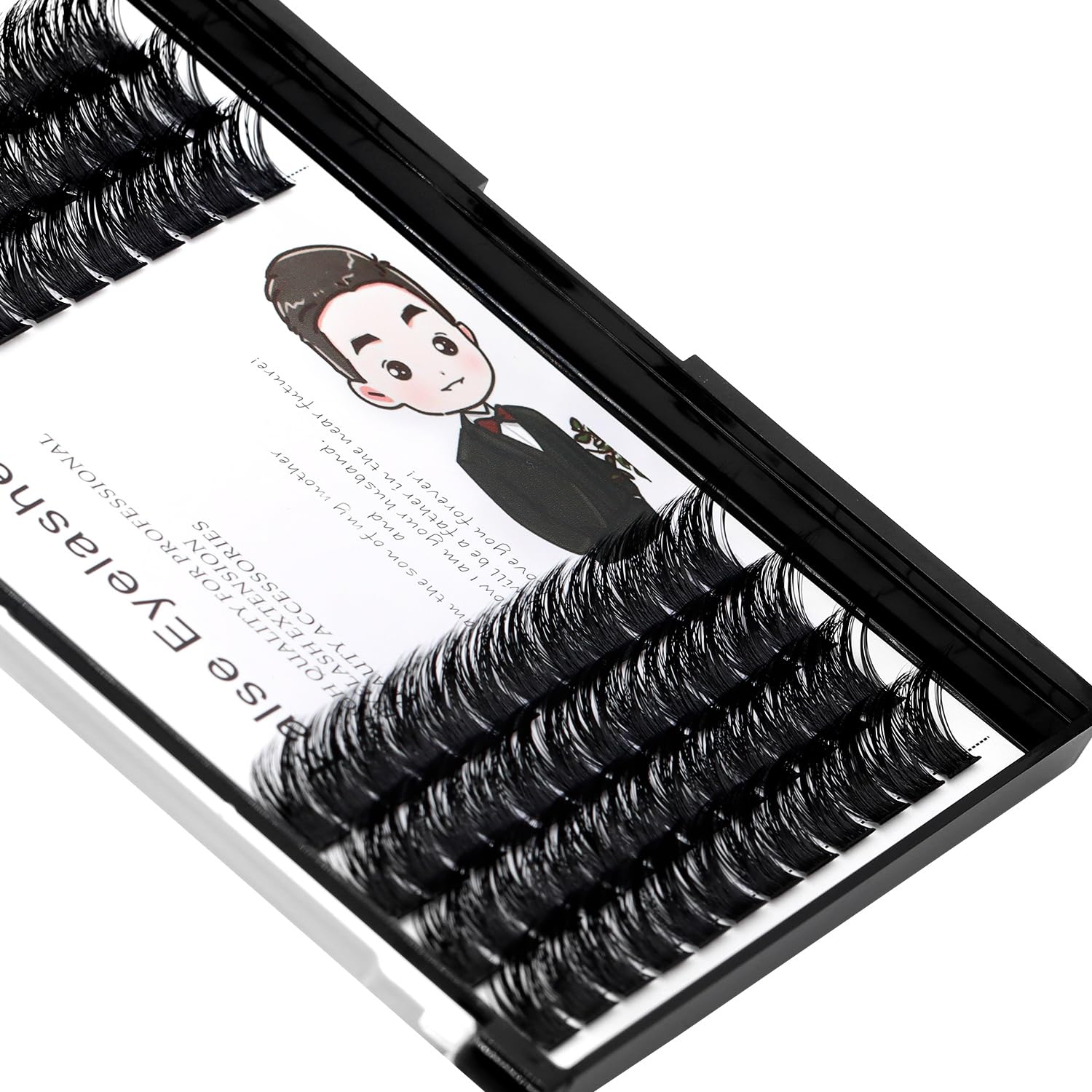 Bodermincer 84 Clusters D Curl False Eyelashes - Natural 3D Volume Lashes Set for DIY Eyelash Extensions | 12mm Glue Bonded Individual Lashes | Perfect for Daily Wear, Special Occasions & Professional Makeup Artists