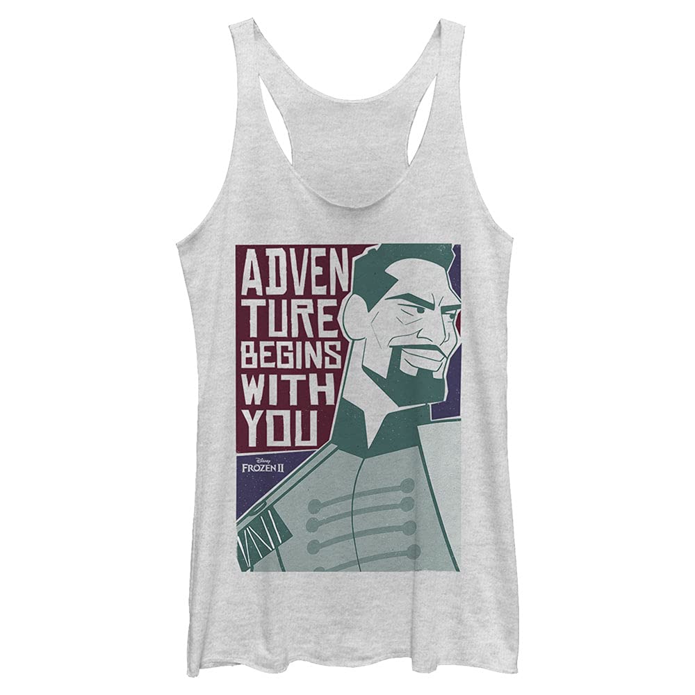 Disney Frozen 2 Women's Mattias Woodcut Tri-Blend Racerback Tank Top - Soft Layering Tee for Casual Wear, Workouts & Disney Themed Outfits