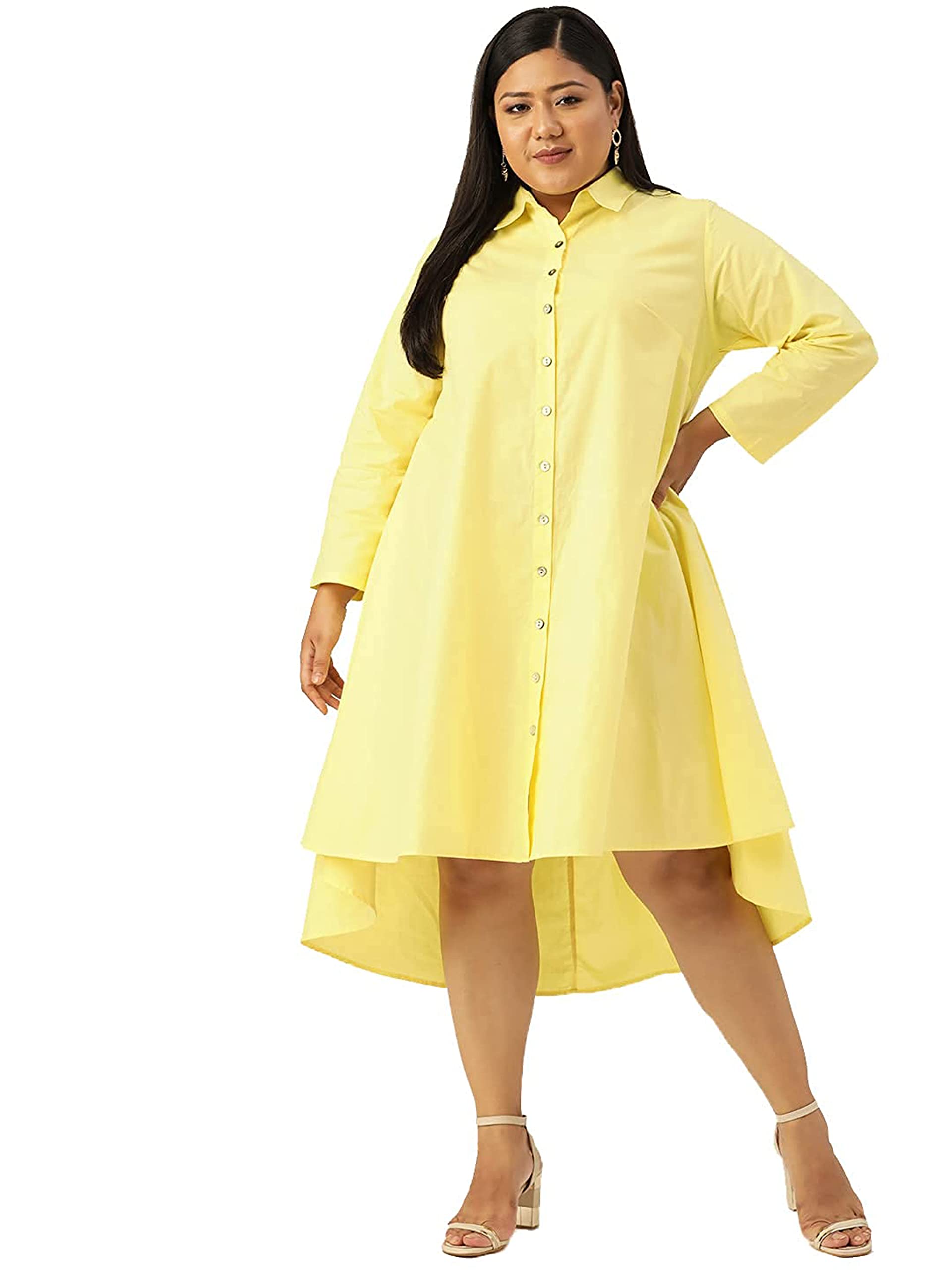 Plus Size A-Line Shirt Dress for Women 2XL-6XL | Flattering Casual & Office Wear | WeOne Creations
