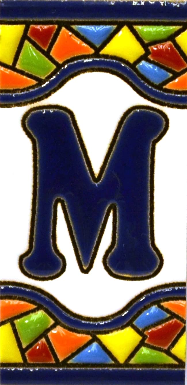 3 Inch Handpainted House Letter Tiles - Custom Address Numbers & Names for Home Signs | MOSAICO MINI Design 2.87
