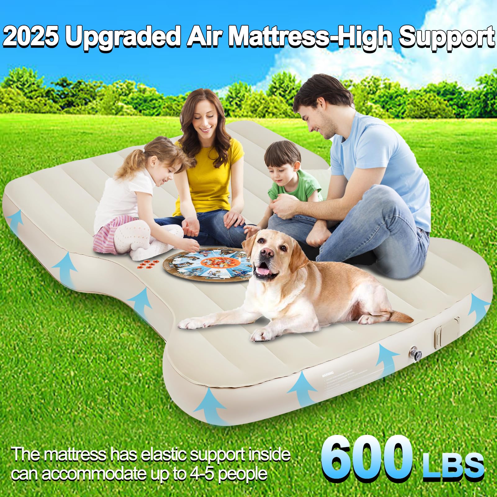 Tesla Model Y Custom Air Mattress - Portable Self-Inflating Camping Mattress for Tesla Model Y (2021-2025) | Tesla Accessories | Perfect for Road Trips & Car Camping