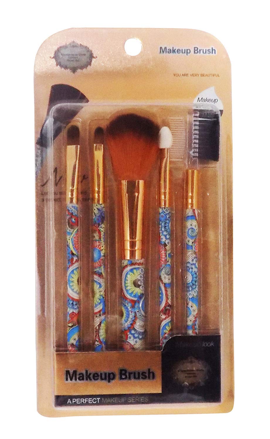 FASH Professional 5-Piece Synthetic Makeup Brush Set - Foundation, Blending & Blush Brushes for Flawless Face Makeup | Perfect for Daily Use, Travel & Professional Makeup Artists