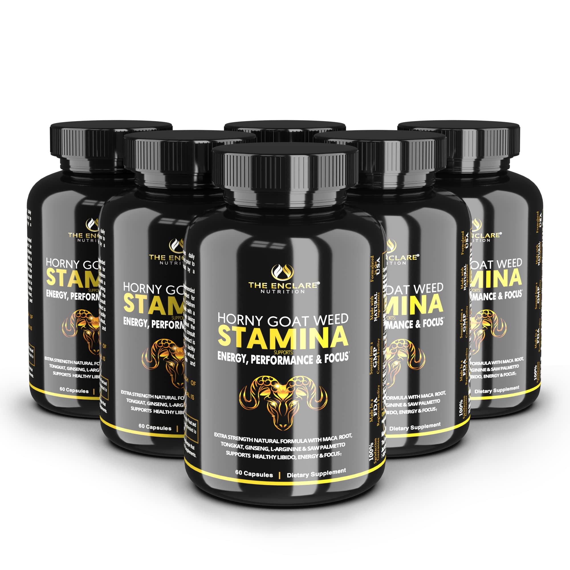 Premium Horny Goat Weed Extract 1000mg with Maca Root & L-Arginine - Natural Energy & Stamina Booster for Men & Women - Supports Focus & Performance - Gym, Workout & Daily Vitality Supplement (60 Capsules)