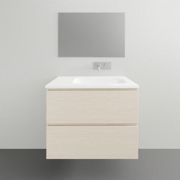 ADP Glacier Lite All Drawer Twin Vanity with Solid Surface Top - Modern Bathroom Vanity Set with Storage Drawers for Master Bath & Guest Room Remodel
