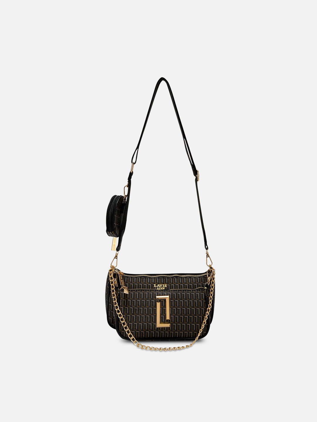 Monogram Chunk25 Small Sling Bag - Stylish Crossbody Bag for Women & Men - Perfect for Travel, Shopping & Everyday Use
