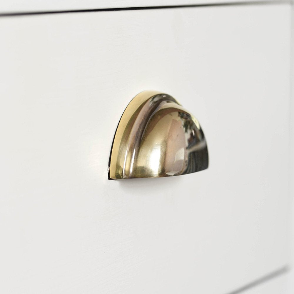 Vintage Antique Brass Concealed Drawer Pull - Elegant Cabinet Handle for Kitchen, Bathroom & Furniture (Set of 10) - Perfect for Home Renovation & DIY Projects