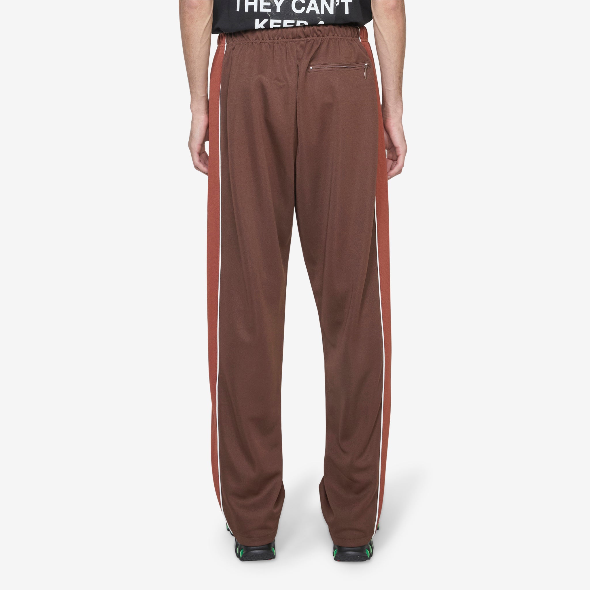 Premium Tricot Straight Leg Track Pants for Women - Comfortable & Stylish Chestnut Brown - Perfect for Workouts, Running, Yoga & Lounge Wear