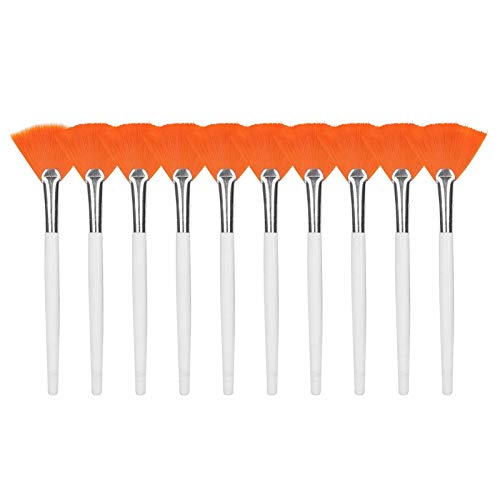 10pcs Soft Fan Brushes for Facial Mask Application - Professional Cosmetic Makeup Tools for Peel-Off Masks & Skincare - Perfect for At-Home Spa, Salon Treatments & DIY Beauty Routines