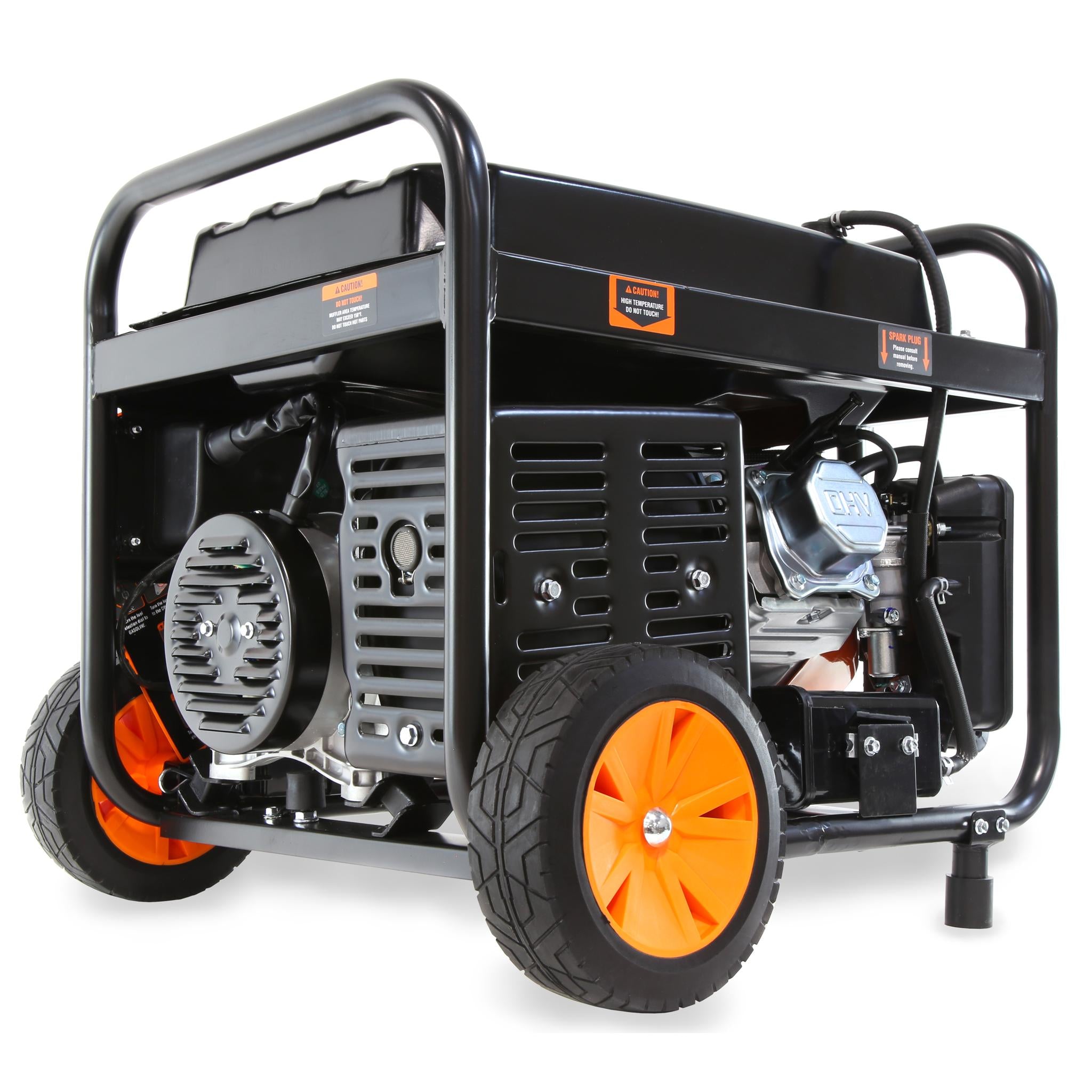 WEN DF475X 4750W Dual Fuel Portable Generator with Wheel Kit - 120V/240V Electric Start & CO Watchdog - Ideal for Home Backup Power, Camping and Outdoor Activities