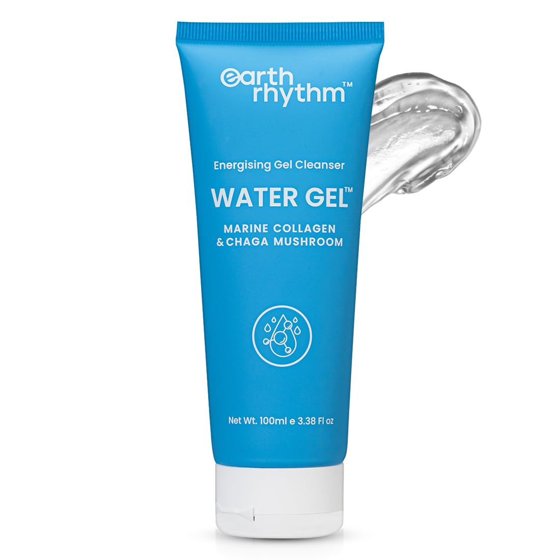 Earth Rhythm Aloe Vera Water Gel Face Wash - pH Balancing, Hydrating & Refreshing Cleanser for Dry & Sensitive Skin - Deep Pore Cleansing for Men & Women (100ml) - Perfect for Morning & Night Skincare Routine