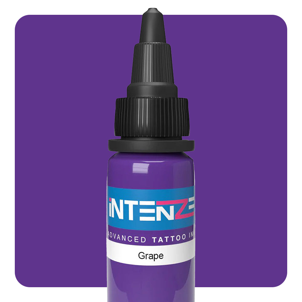 Intenze Professional Tattoo Ink - Grape Color - Various Sizes Available - Perfect for Tattoo Artists & Body Art Professionals
