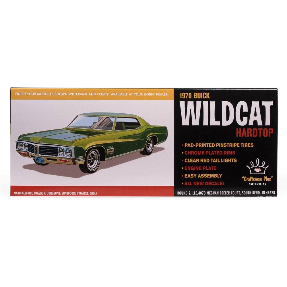 AMT AMT1379 1970 Buick Wildcat Hardtop 1:25 Scale Model Car Kit - Perfect for Collectors, Hobbyists & Classic Car Enthusiasts