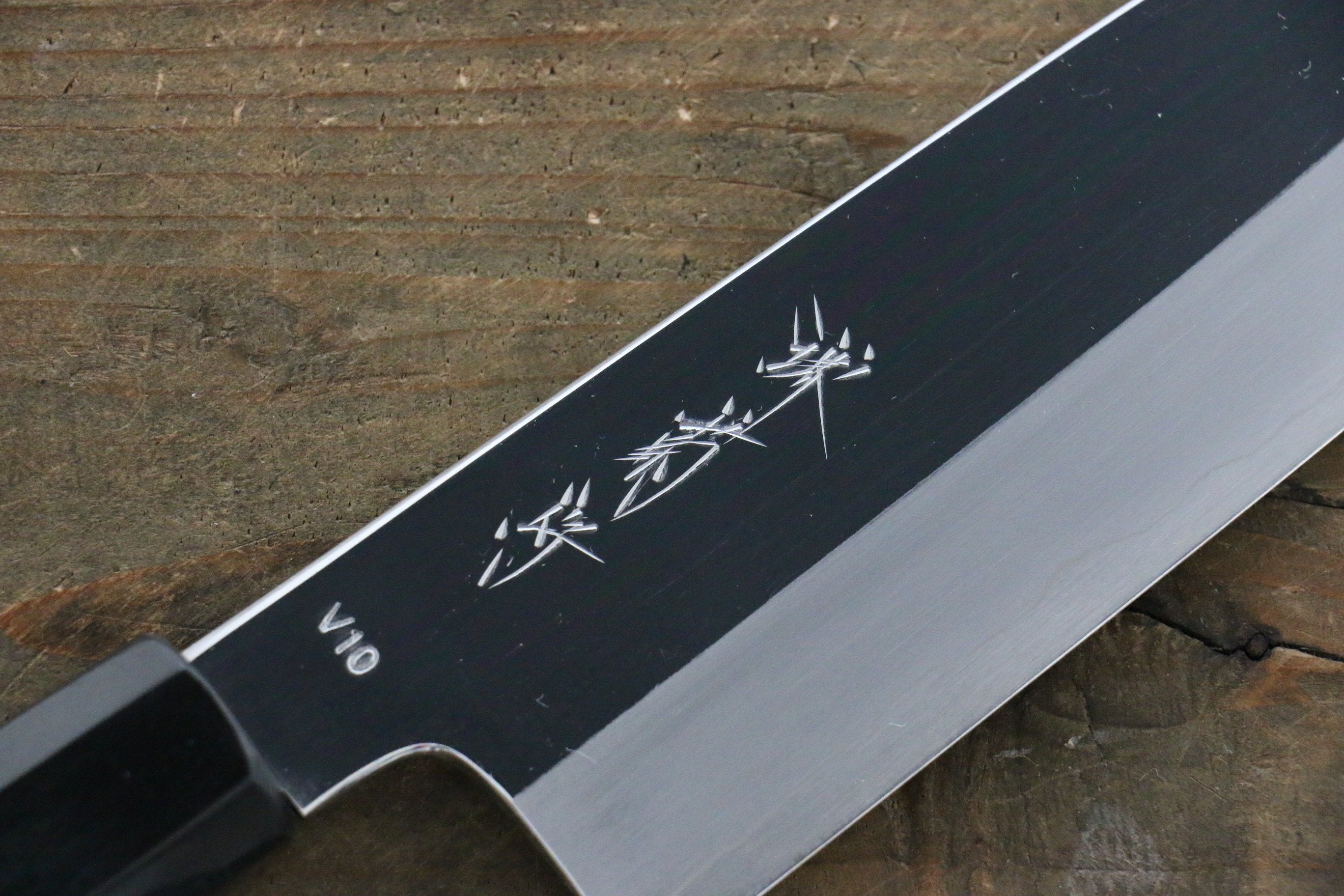 Premium Kikumori VG10 Santoku Knife 180mm - Japanese Chef Knife with Mirrored Finish & Ebony Handle - Perfect for Slicing, Dicing, and Chopping Vegetables, Meat, and Fish