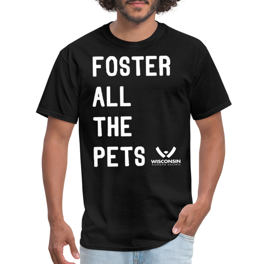 Foster All the Pets Classic T-Shirt - Comfortable Cotton Pet Lover Tee for Animal Rescue Support - Perfect for Volunteering, Fundraisers & Pet Adoption Events