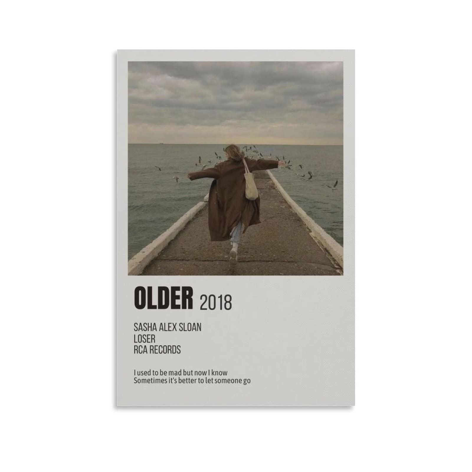 Older by Sasha Alex Sloan 2018 Canvas Poster - 12x18 Inch (30x45cm) Unframed Wall Art for Bedroom, Office & Living Room Decor - Perfect Gift for Music Lovers & Home Decoration