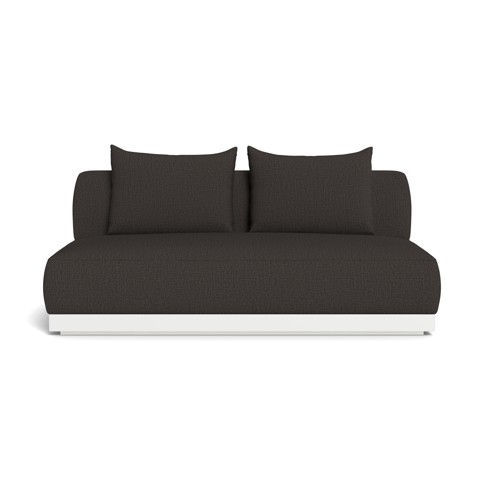 Amalfi 2-Seat Armless Sofa - Modern Loveseat for Small Spaces, Living Room, Apartment & Office - Soft Fabric Upholstery, Comfortable Seating for Relaxing & Socializing