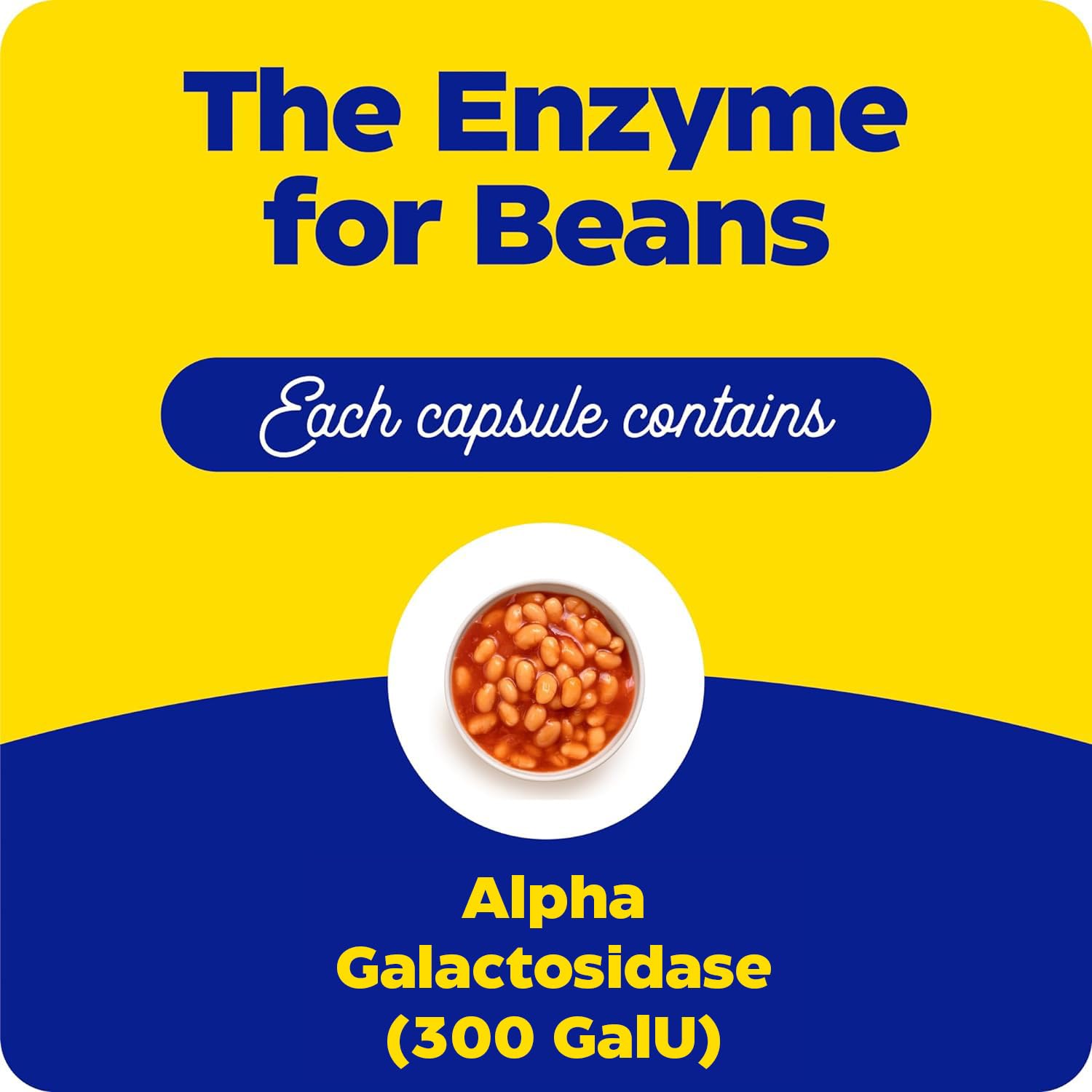 Enzymedica BeanAssist Digestive Enzyme Supplement - 30 Vegan Capsules for Gas & Bloating Relief - Gluten-Free, Soy-Free - Supports Healthy Digestion After Meals
