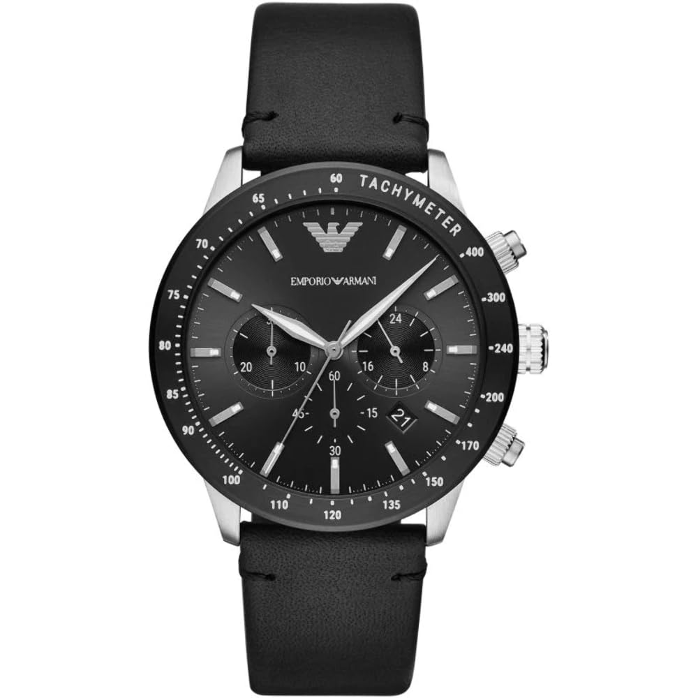 Emporio Armani Men's Chronograph Dress Watch - Luxury Stainless Steel Analog Watch for Business, Formal & Casual Wear - Perfect for Office, Wedding & Everyday Use