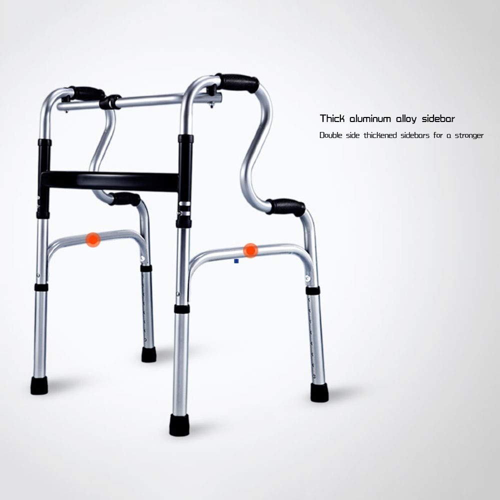 Lightweight Folding Rollator Walker with Seat for Seniors - Adjustable Height 29.6