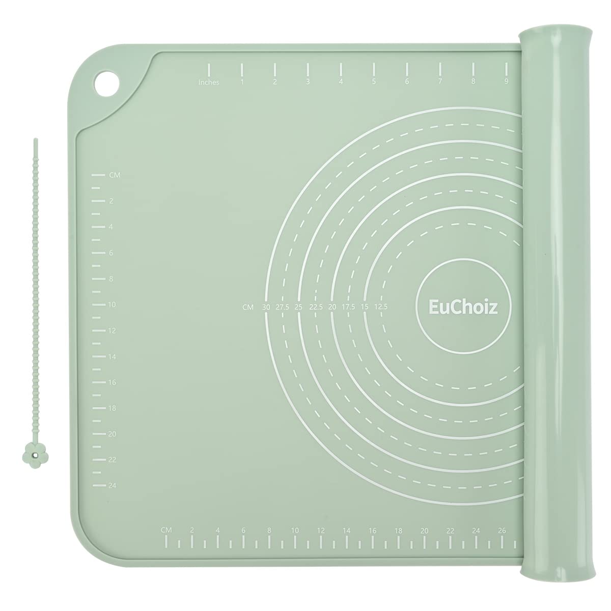 Non-Stick Silicone Baking Mat 24x16 Inches - Extra Thick Food Grade Pastry Mat with Raised Edges for Dough Rolling, Cookie Baking & Cake Decorating - Perfect for Home Bakers & Professional Kitchens