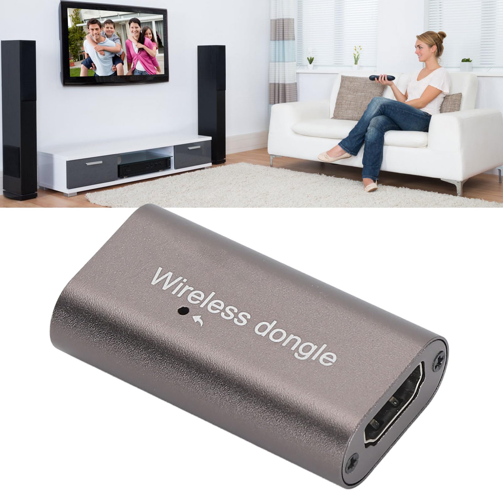 Wireless HDMI Transmitter and Receiver 2-in-1 Kit - 1080p@60Hz HD Wireless Video & Audio Extender for Laptop, PC, TV Box, Projector | Plug & Play | Ideal for Home Theater, Gaming & Office Presentations