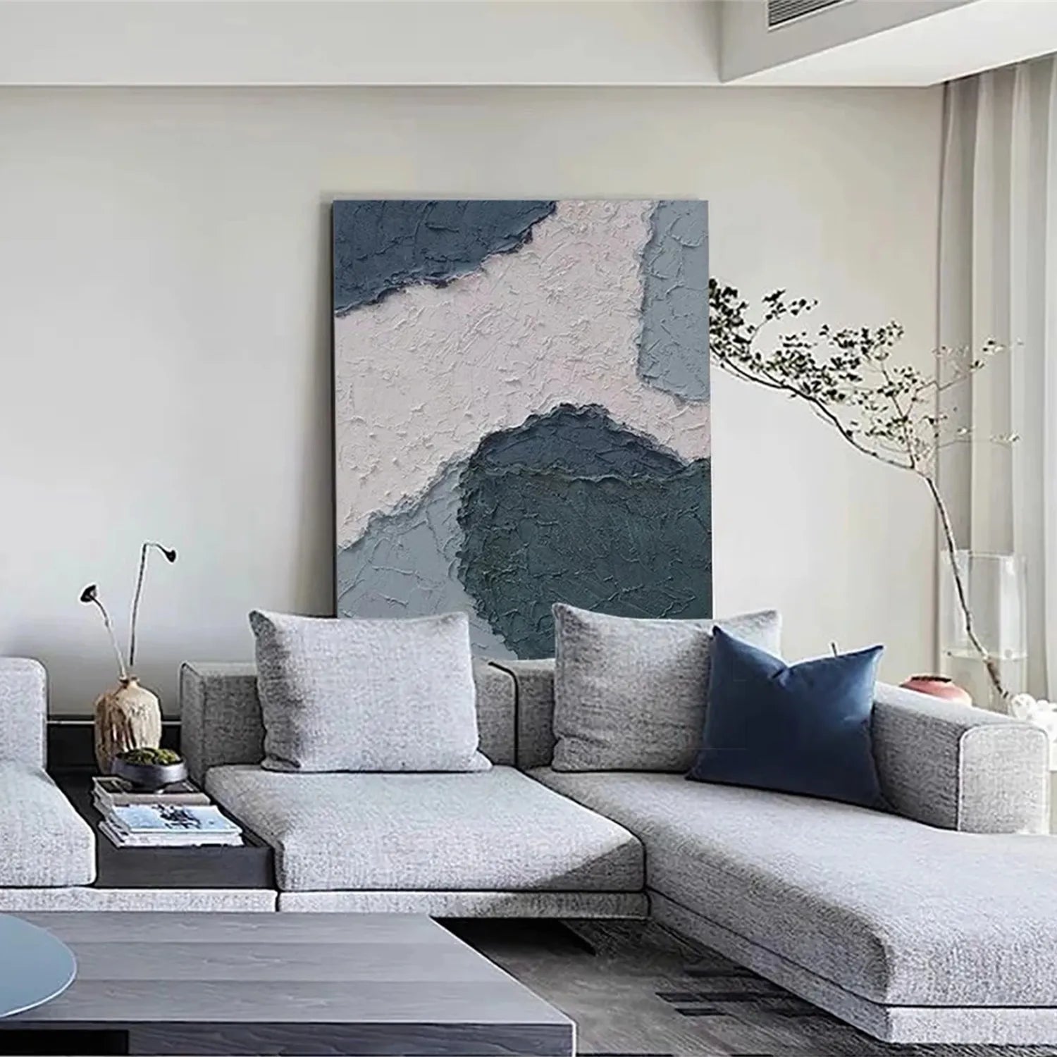 Abstract Painting #AB 201 - Modern Wall Art for Home & Office Decor - Perfect for Living Room, Bedroom, or Workspace