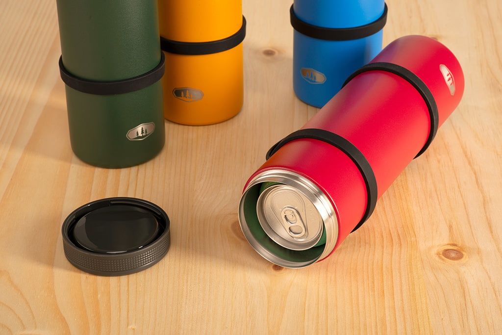 Insulated 2 Can Cooler Stack - Double Can Holder for Beer & Soda - Perfect for BBQs, Camping & Beach Parties