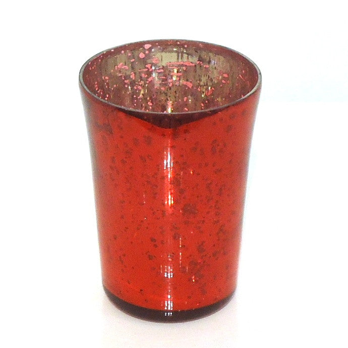 Elegant Mercury Glass Votive Candles - Set of 6 Handmade Vintage Style Tea Light Holders for Wedding, Party, Home Decor & Romantic Ambiance