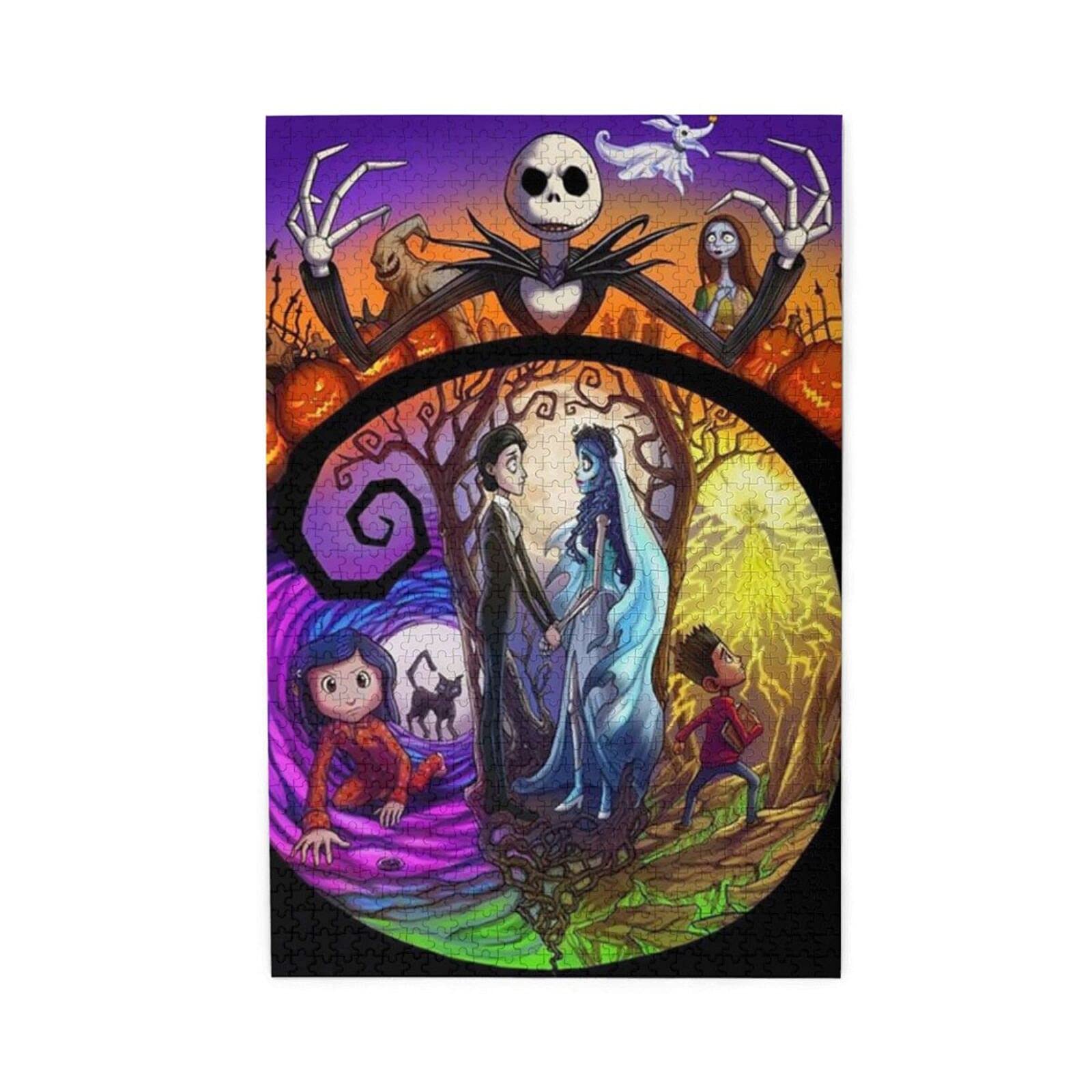 STENNA Personalized Halloween Jigsaw Puzzle - 300/500/1000 Pieces for Adults & Kids - Perfect Halloween & Birthday Gift - Family Game Night & Party Activity (1000 pc)