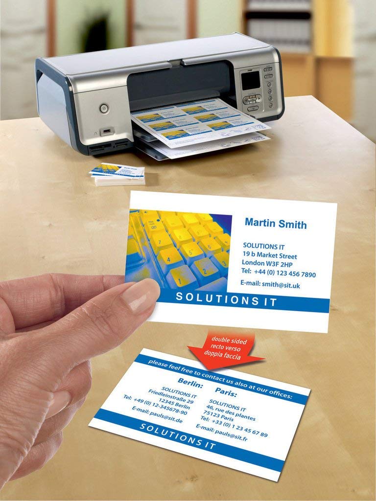 Avery C32015-10 Printable Double-Sided Business Cards - 80 Premium 260g Matte Cards (85x54mm) | Perfect for Networking, Corporate Events & Professional Branding