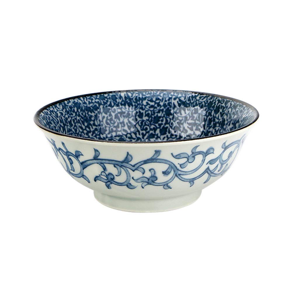 Premium Ceramic Ramen Bowl - Large 20.5x8cm Noodle Soup Bowl for Restaurant & Home Use - Retro Style Asian Noodle Bowl, Salad Bowl, Instant Noodle Bowl - Perfect for Ramen, Pho, Udon & Hot Pot Dishes