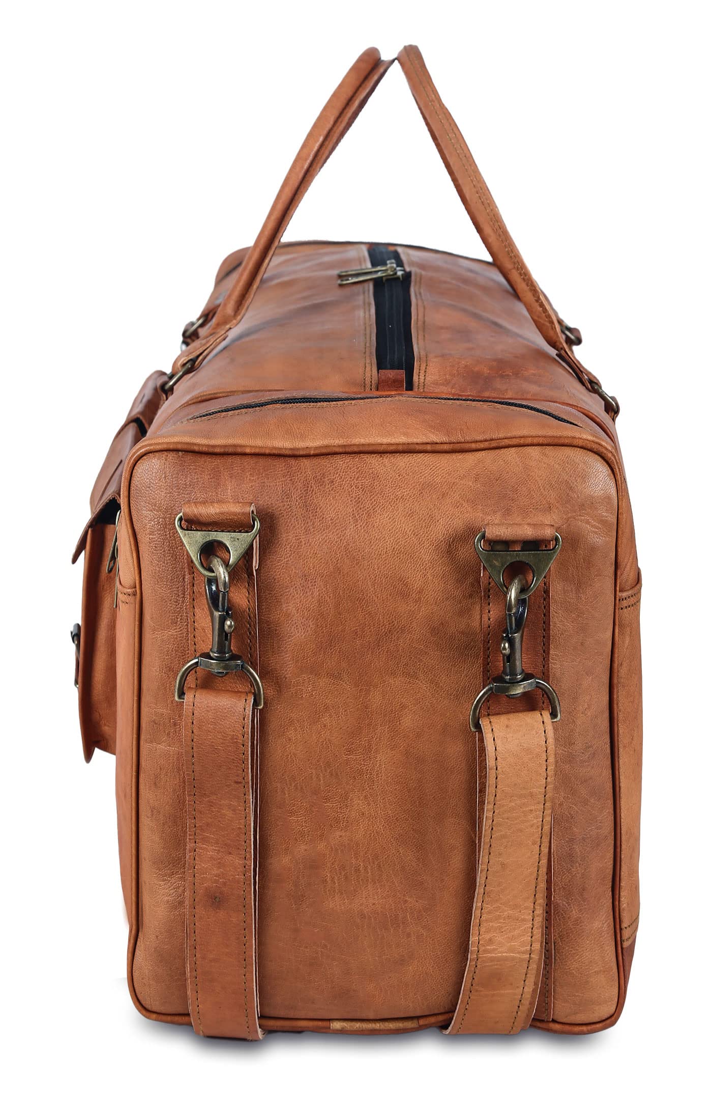 32 Inch Large Duffel Bag for Men - Premium Leather Travel Holdall, Gym & Sports Weekender Overnight Bag - Perfect for Travel, Gym, Sports & Weekend Getaways