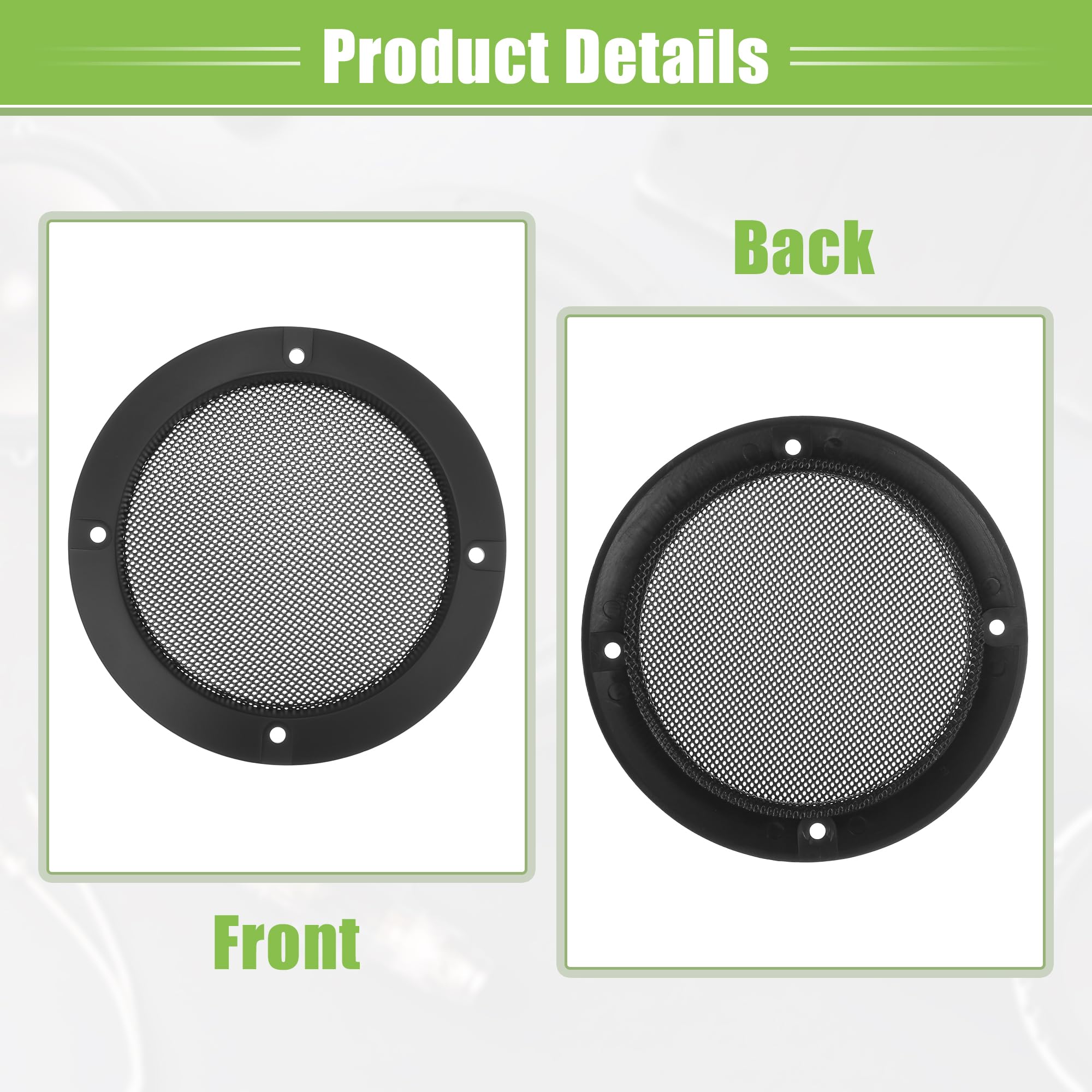 ACROPIX 4 Inch Universal Car Speaker Grills Cover - Round 4