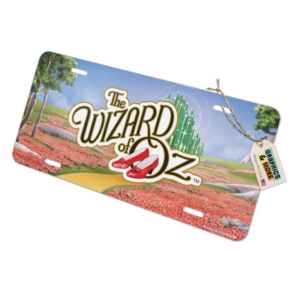 The Wizard of Oz Ruby Slippers Novelty Metal Vanity License Plate - Perfect for Car Decoration, Home Bar Sign & Movie Fan Collectibles