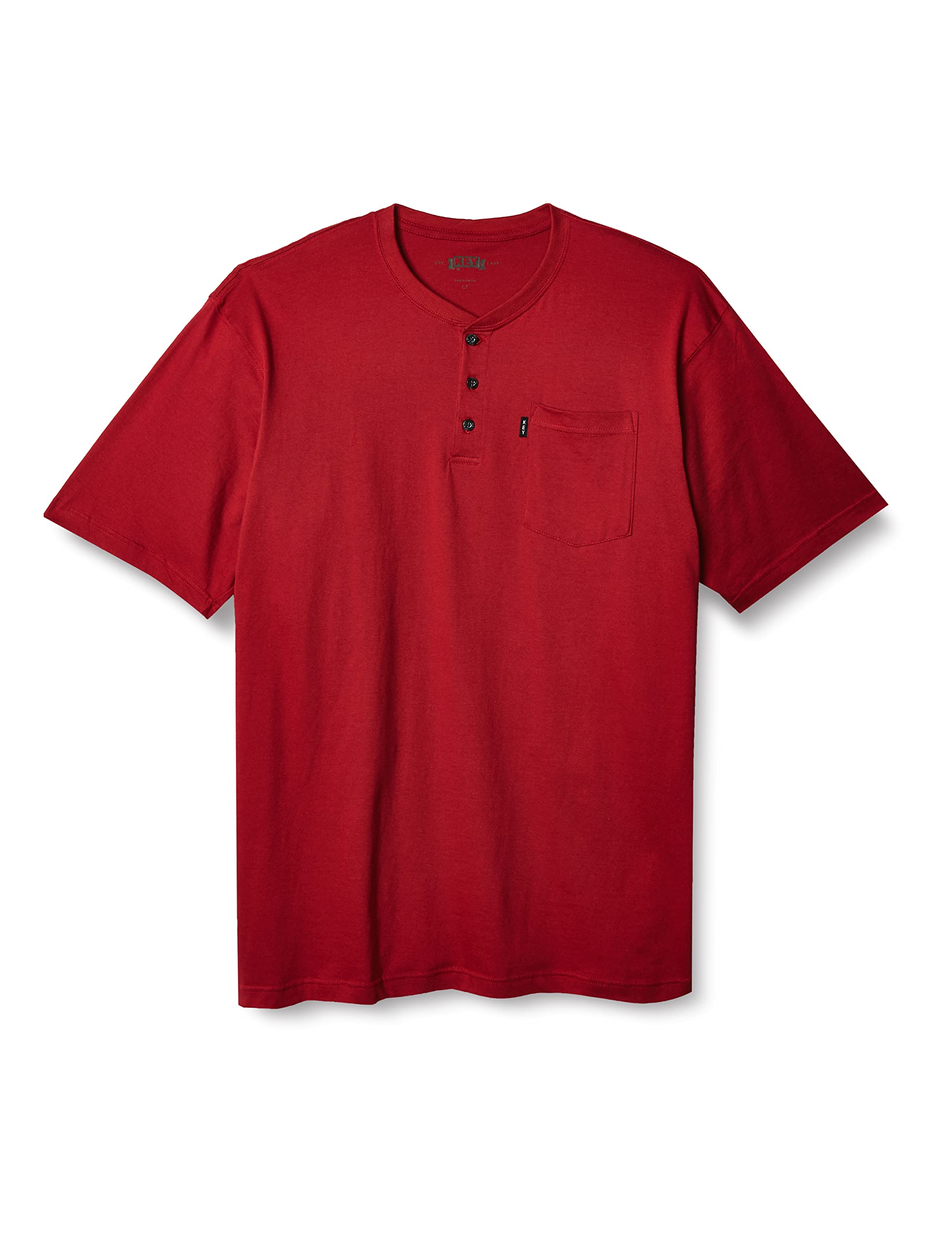 Big & Tall Men's Heavyweight Henley T-Shirt with Pocket - Casual Wear