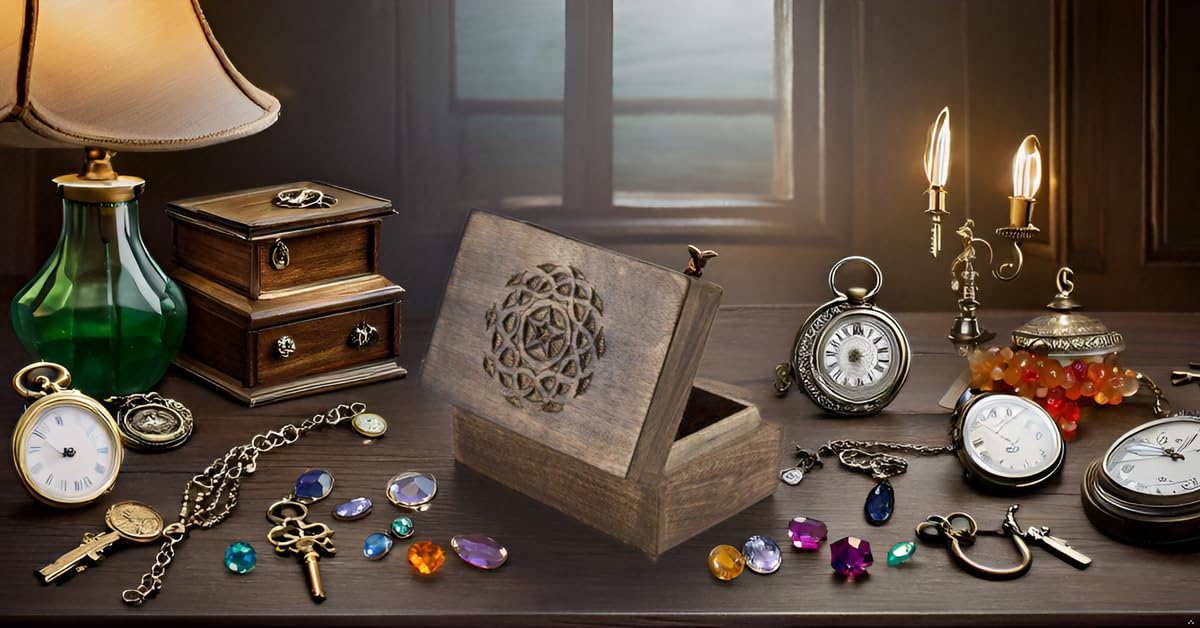 Handmade Wooden Jewelry Box - 6 x 4 Inch Decorative Treasure Chest for Jewelry, Watches & Keepsakes | Perfect Birthday Gift & Jewelry Organizer with Lock | Ideal for Home Decor, Wedding Gifts & Travel Storage
