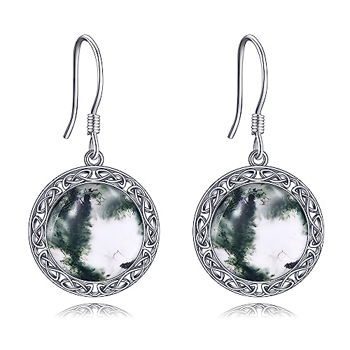 Moss Agate Irish Earrings