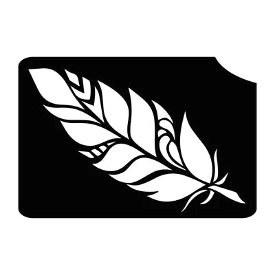 5 Pack Glitter Tattoo Stencils - Feather Boho Design for Temporary Body Art, Festival Makeup, and Costume Accessories | Perfect for Parties, Halloween, and Music Festivals