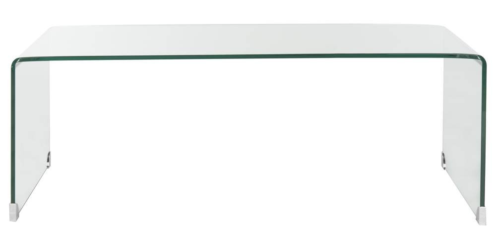 Safavieh Willow Clear Glass Coffee Table - Modern Living Room Centerpiece for Home Decor & Entertaining