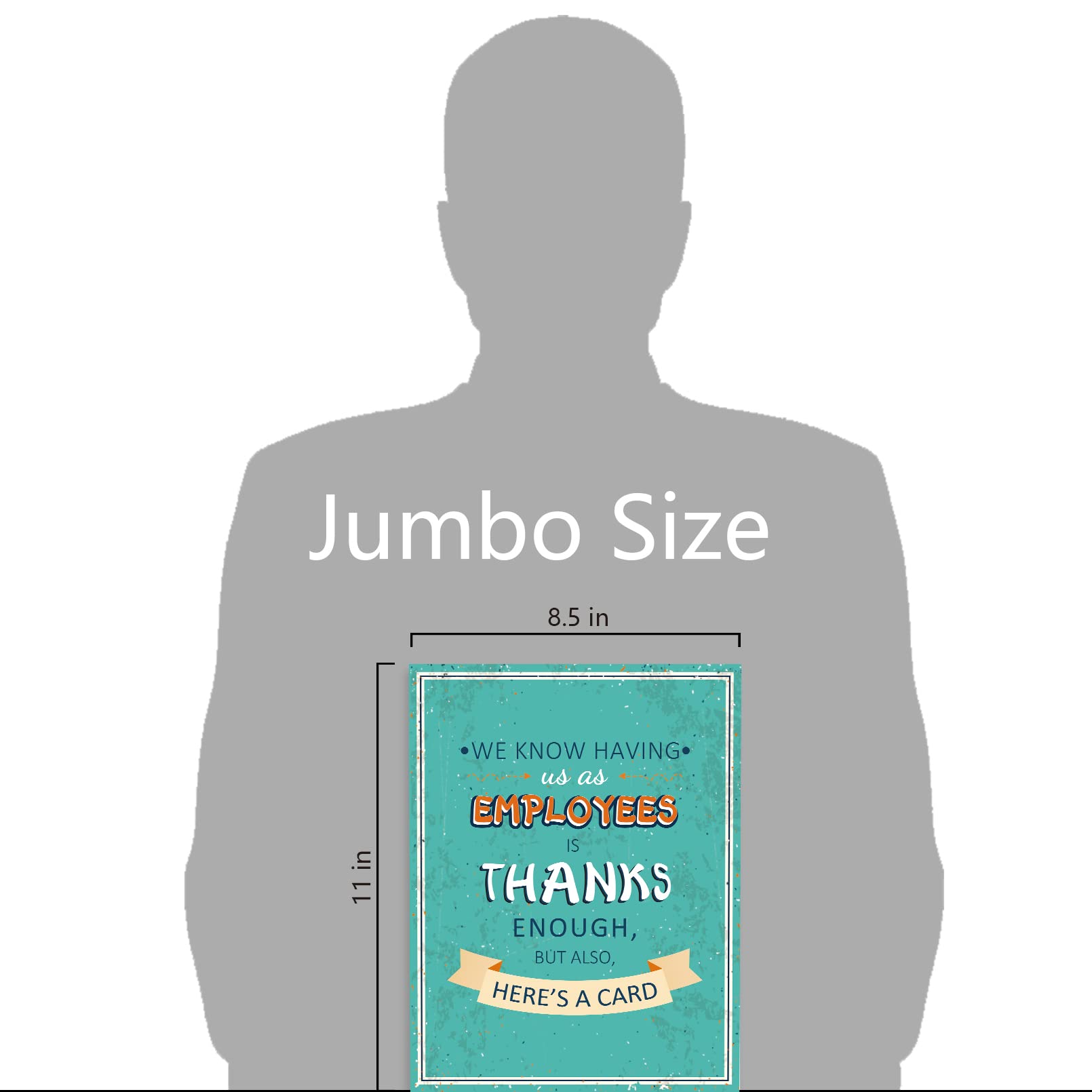 Jumbo Funny Boss's Day Card - Extra Large Humorous Greeting Card for Boss, Hilarious Birthday Card from Employee | Perfect for Office Celebrations, Coworker Gifts & Special Occasions