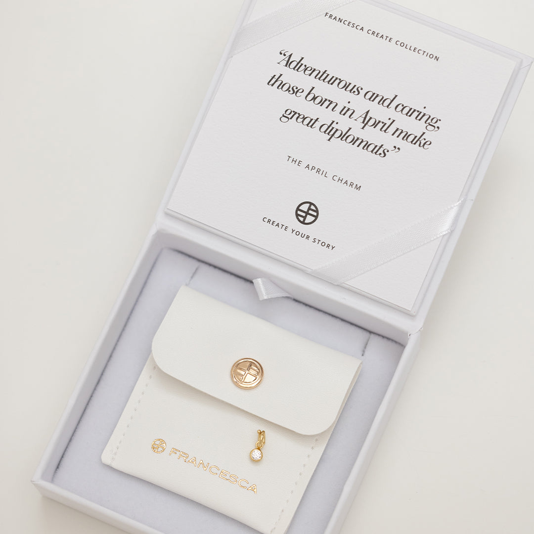 April Aura Birthstone Charm Necklace - Elegant Sterling Silver Pendant for Women - Perfect Gift for Birthdays, Anniversaries & Special Occasions - Ideal for Everyday Wear, Date Nights & Formal Events
