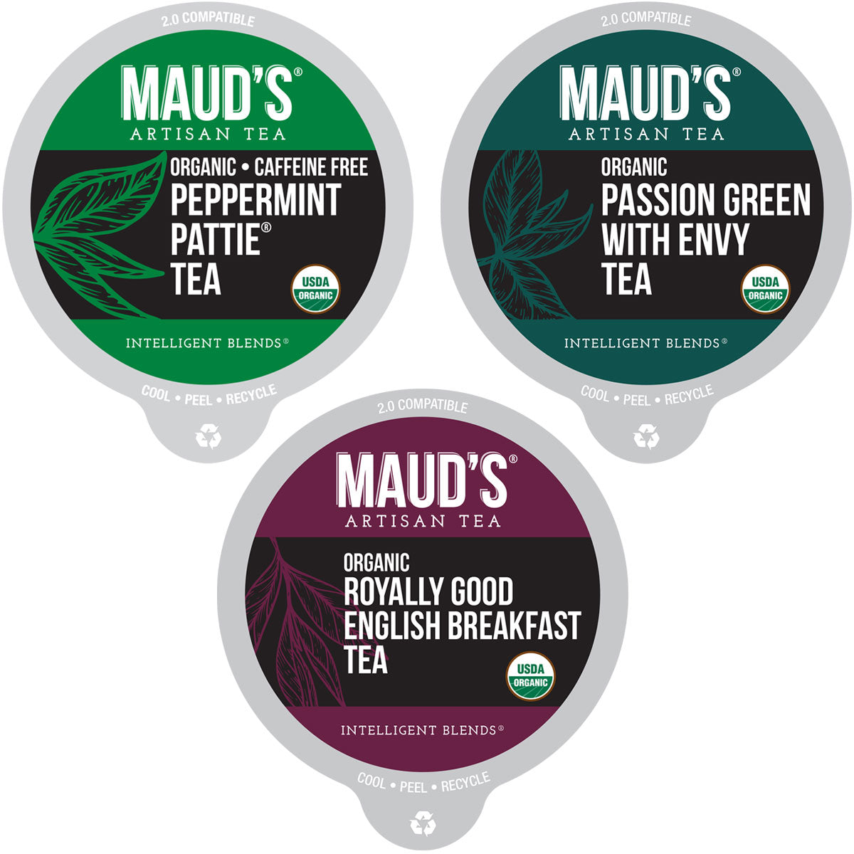 Organic Tea Variety Bundle by Maud's - Premium Loose Leaf Tea Sampler for Relaxation & Wellness - Perfect for Gifting, Afternoon Tea & Meditation