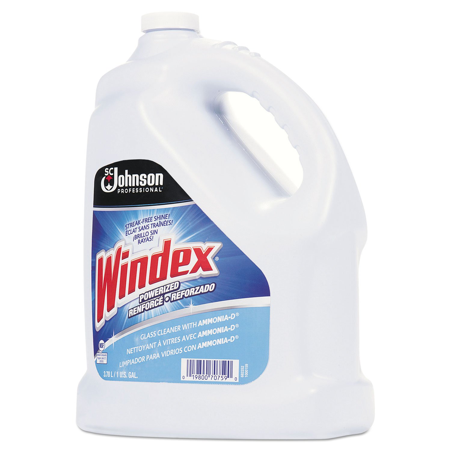 Powerized Formula Glass & Surface Cleaner - 1 Gallon Bottle (128 oz) for Streak-Free Cleaning | Perfect for Windows, Mirrors, Countertops & More | Commercial & Home Use